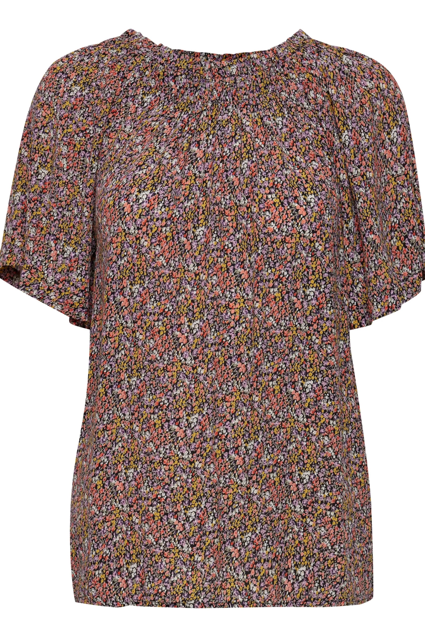 Blouse with short sleeve