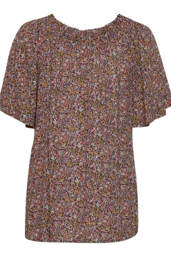 Blouse with short sleeve