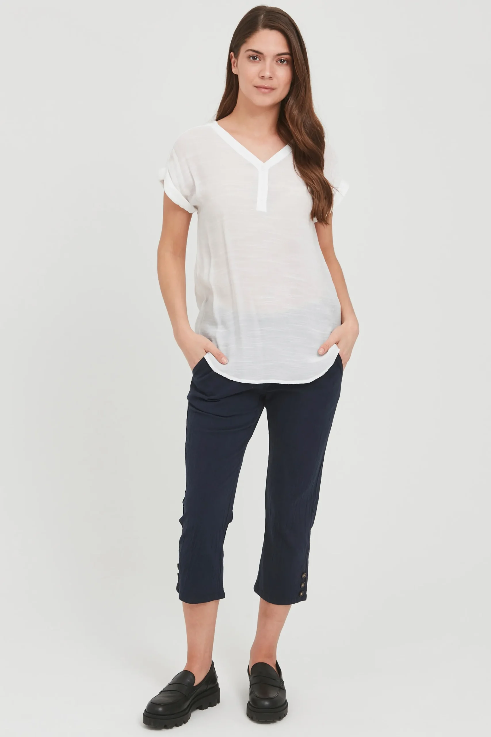 Blouse with short sleeve