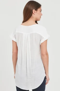 Blouse with short sleeve